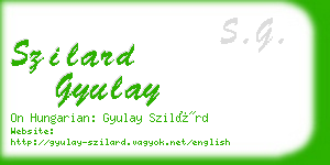 szilard gyulay business card